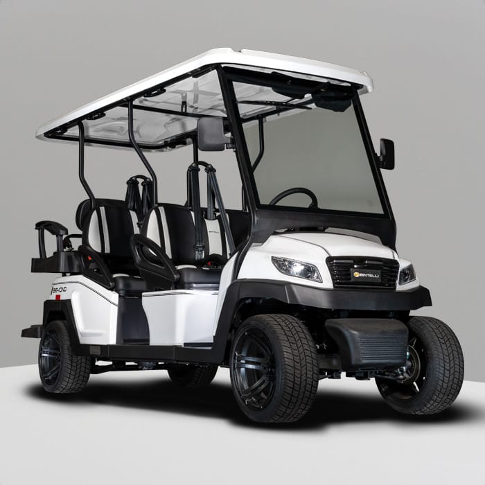 Bintelli Beyond Street Legal Electric Golf Cart 6 Seater in white and black