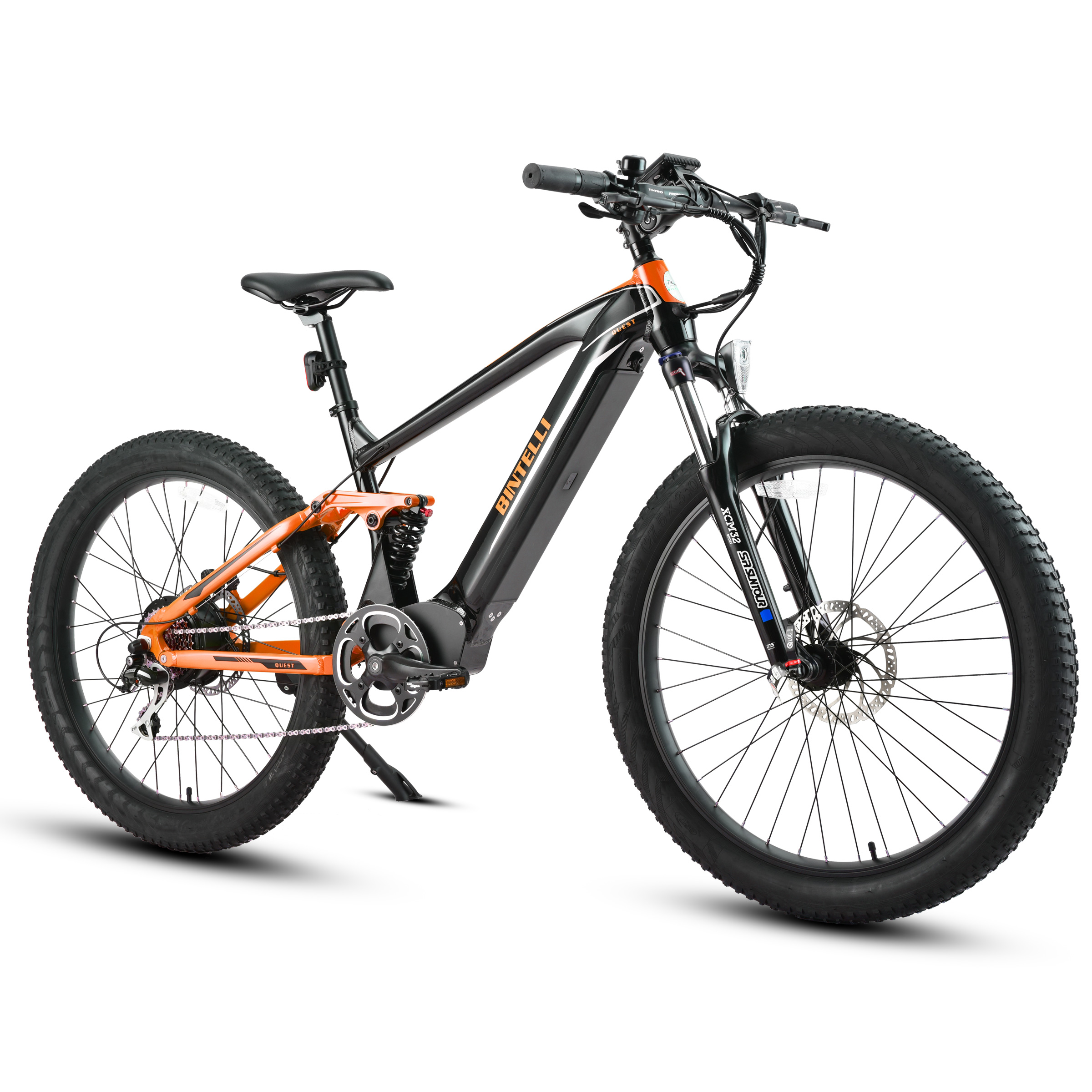 Bintelli Quest Fast Electric Bike in Color Black/Orange