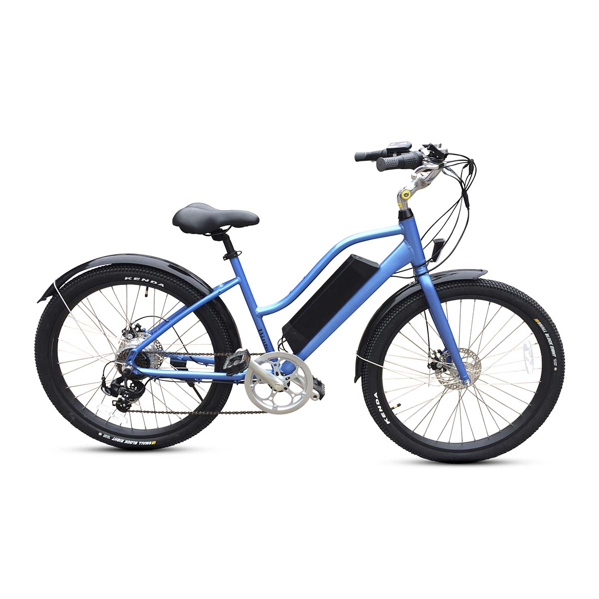The blue bintelli B1 electric bicycles cruiser in USA