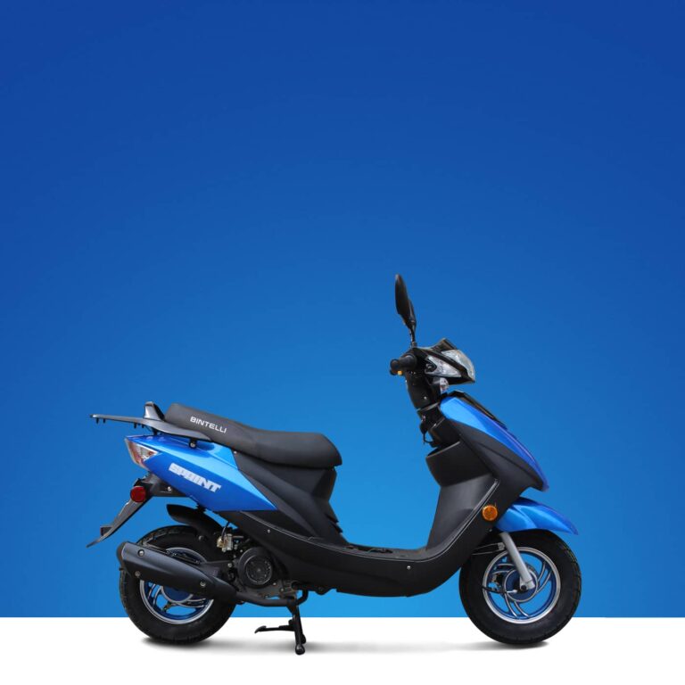 Bintelli Scooter Sprint Blue Color Side View
