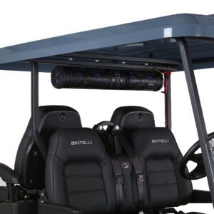 image of soun bar on roof of golf cart