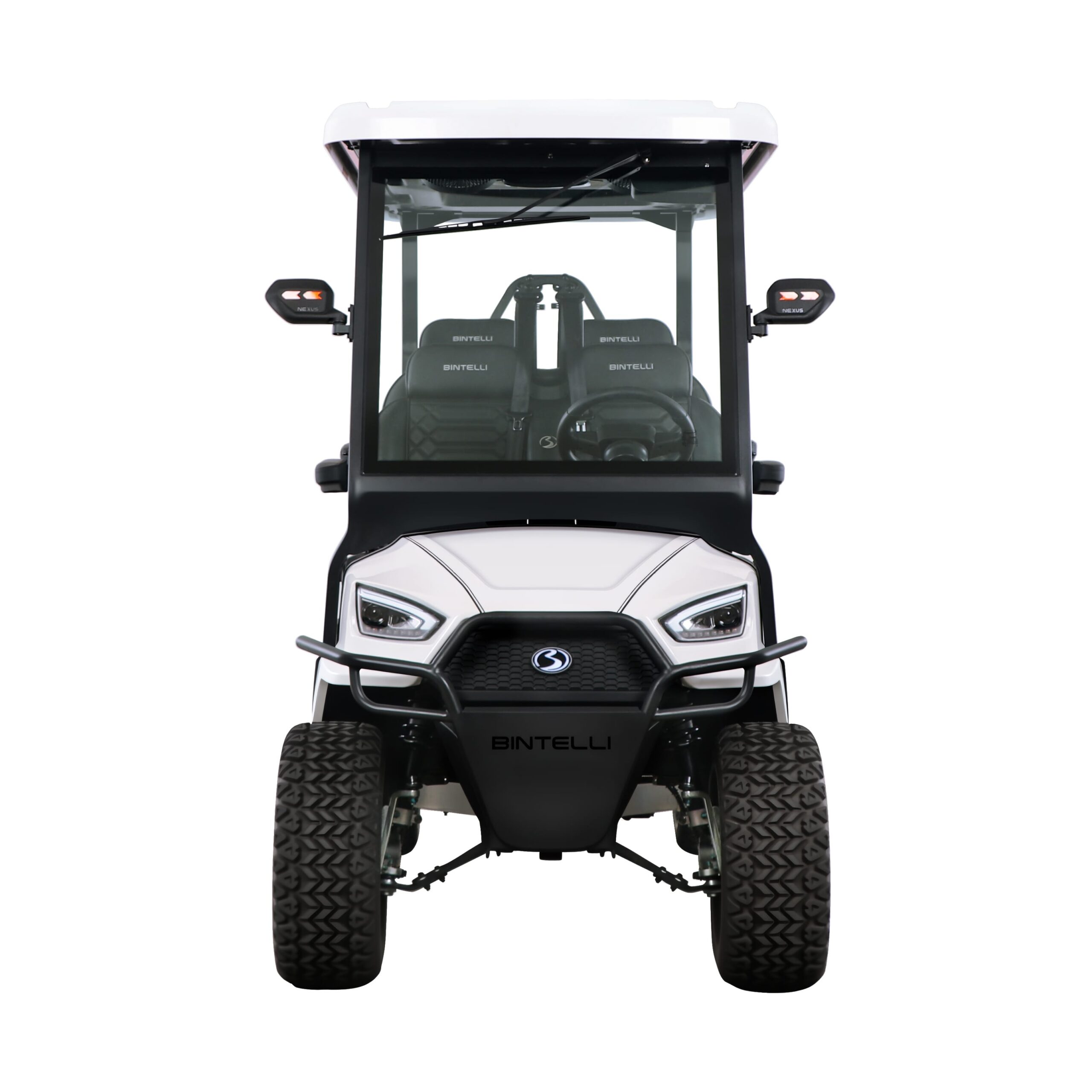 Bintelli Nexus Anvil Blue 4 Seater Front-Facing Lifted Street