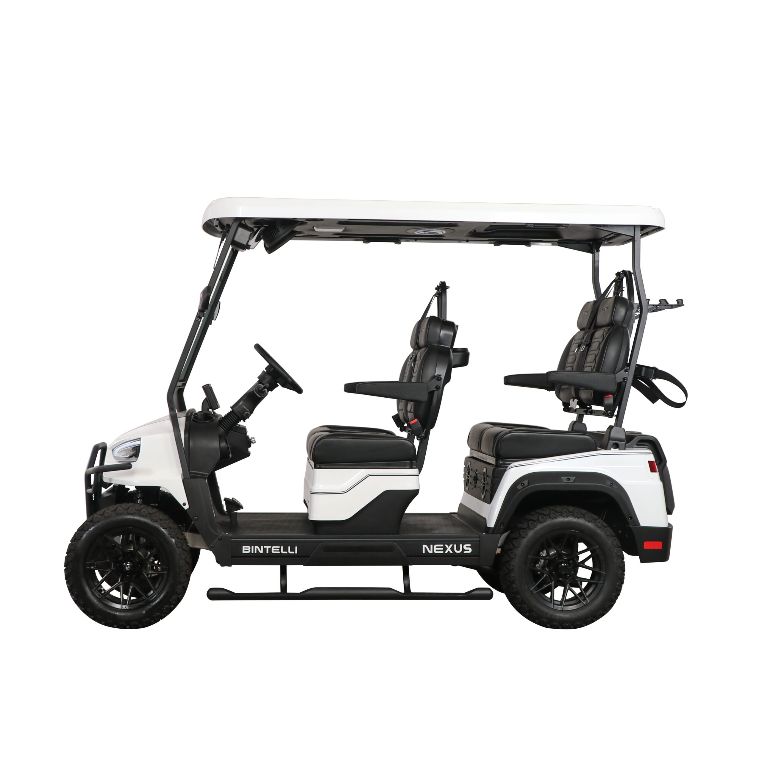 Bintelli Nexus Anvil Blue 4 Seater Front-Facing Lifted Street